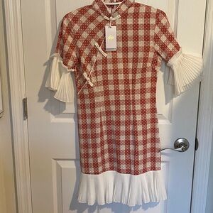Asian inspired Checkered Kids Dress great for Holidays New with tags